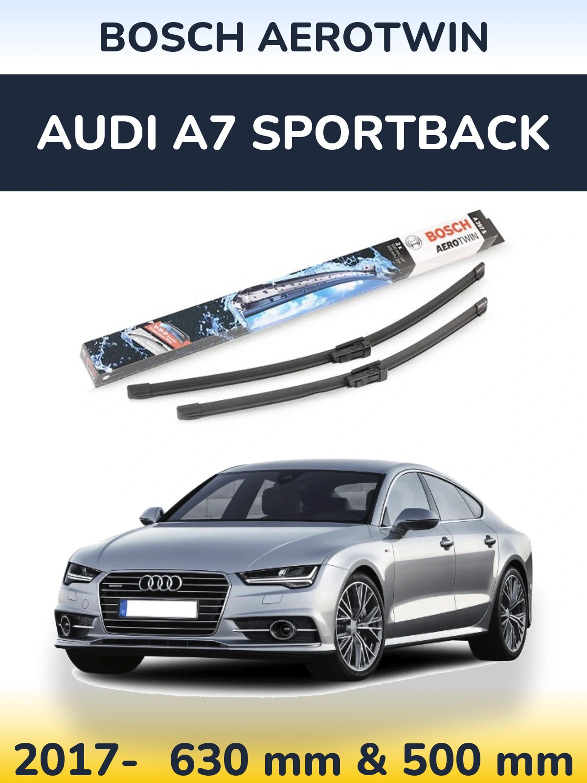 Torkarblad BOSCH AeroTwin för Audi A7 Sportback