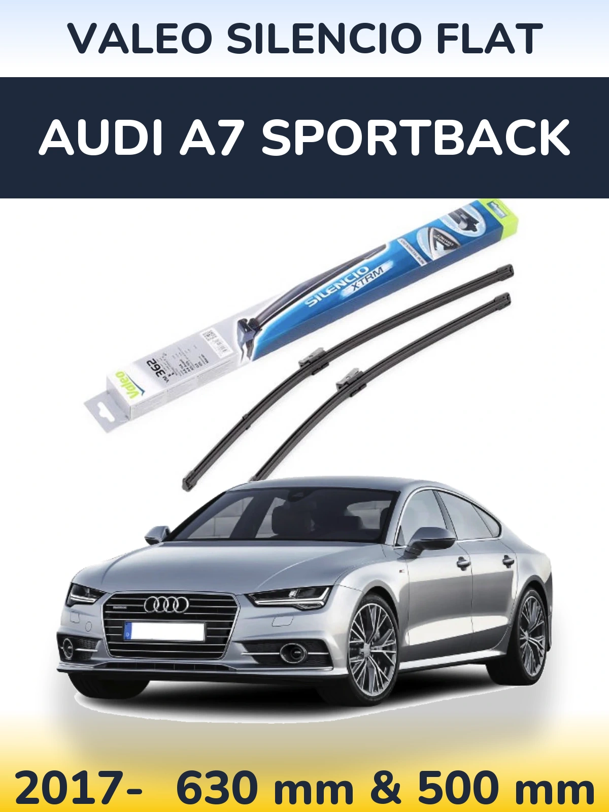 Torkarblad Valeo Silencio Flat för Audi A7 Sportback