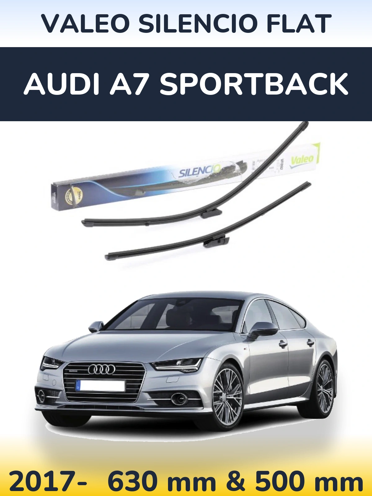 Torkarblad Valeo Silencio Flat för Audi A7 Sportback