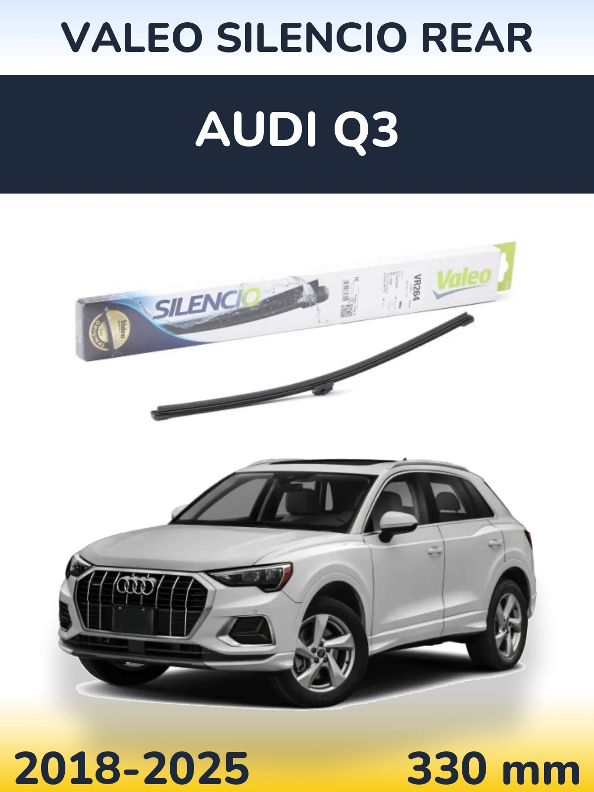Torkarblad Valeo Silencio Rear för Audi Q3