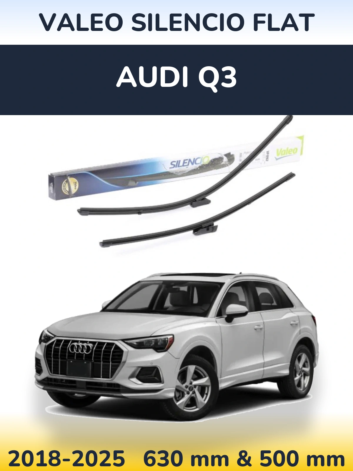 Torkarblad Valeo Silencio Flat för Audi Q3