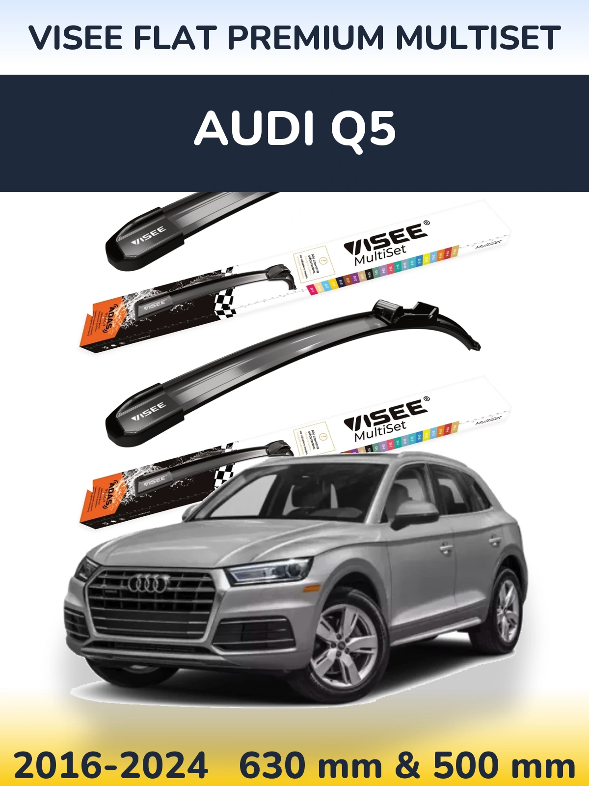 Torkarblad VISEE FLAT PREMIUM MultiSet för Audi Q5