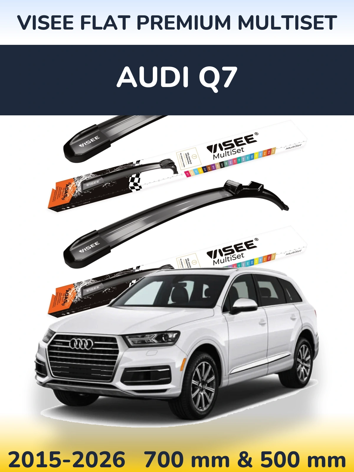 Torkarblad VISEE FLAT PREMIUM MultiSet för Audi Q7