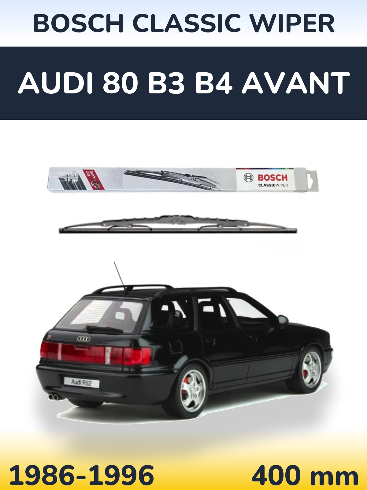 Torkarblad BOSCH Classic Wiper för Audi 80 B3 B4 Avant
