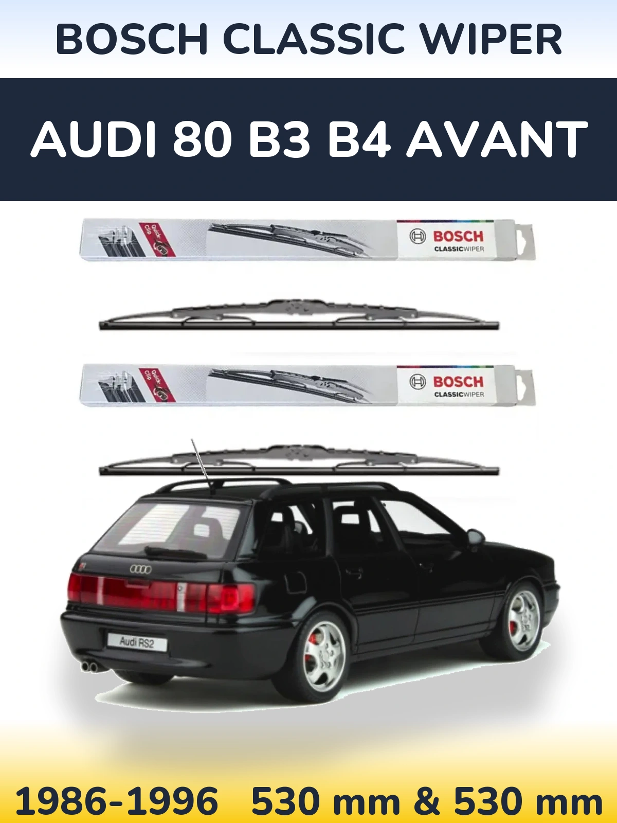 Torkarblad BOSCH Classic Wiper för Audi 80 B3 B4 Avant