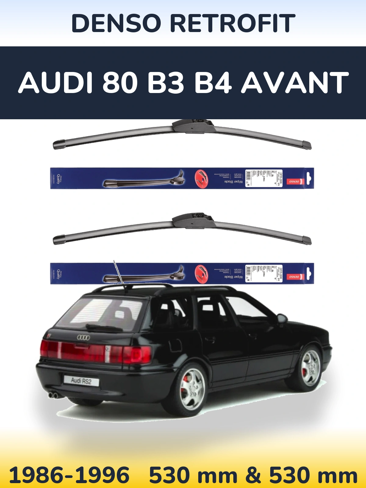 Torkarblad Denso Retrofit för Audi 80 B3 B4 Avant