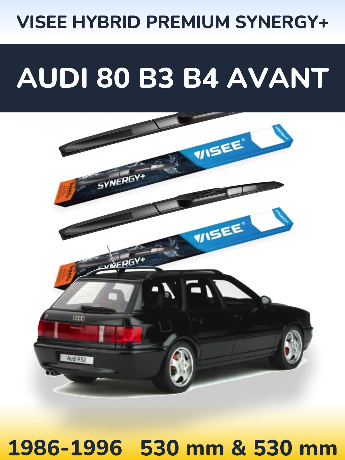 Torkarblad VISEE HYBRID PREMIUM SYNERGY+ för Audi 80 B3 B4 Avant