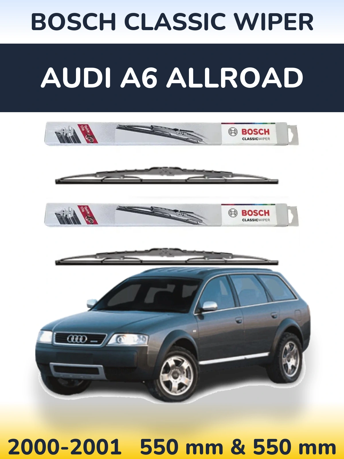 Torkarblad BOSCH Classic Wiper för Audi A6 Allroad