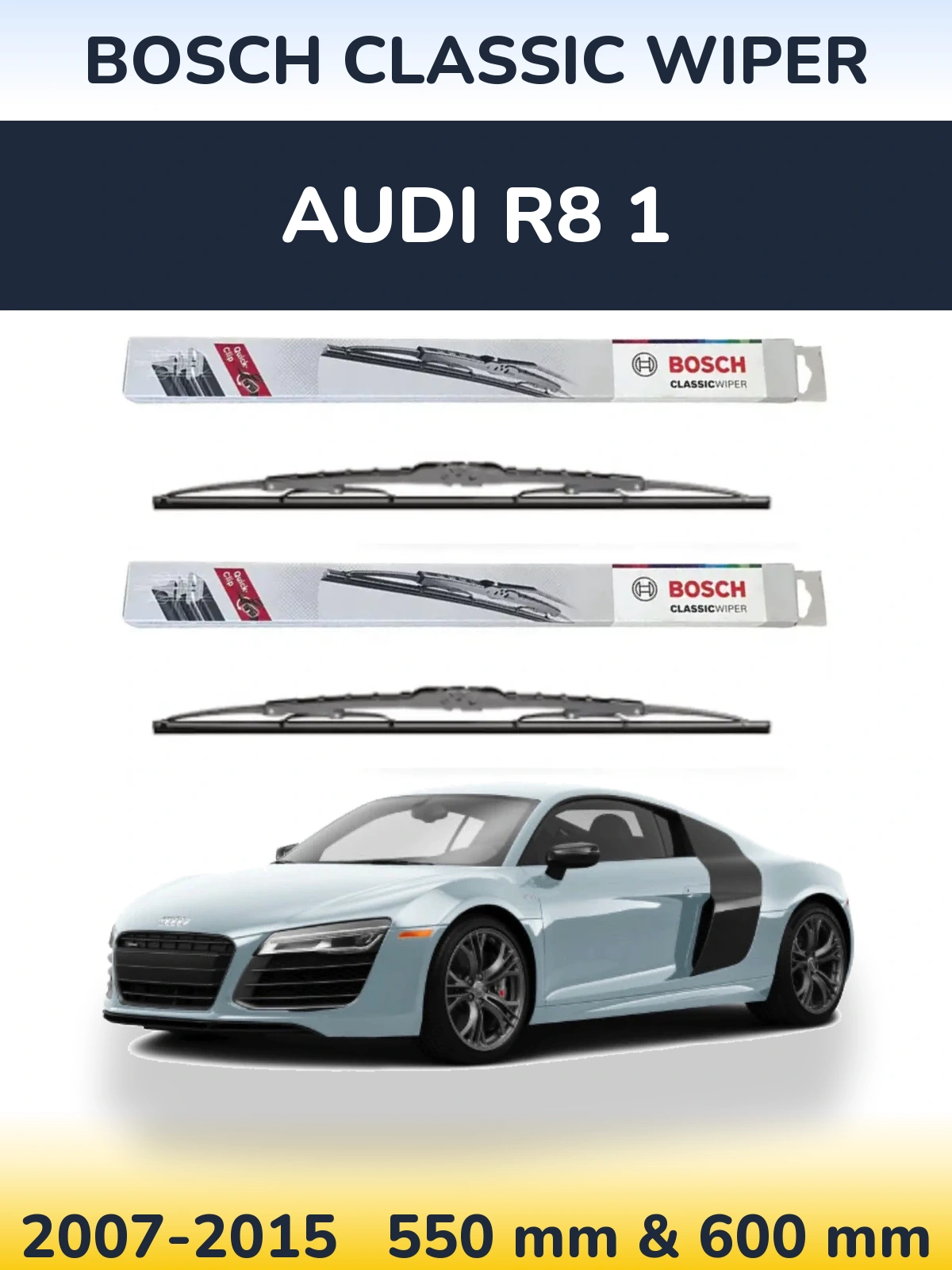 Torkarblad BOSCH Classic Wiper för Audi R8 1