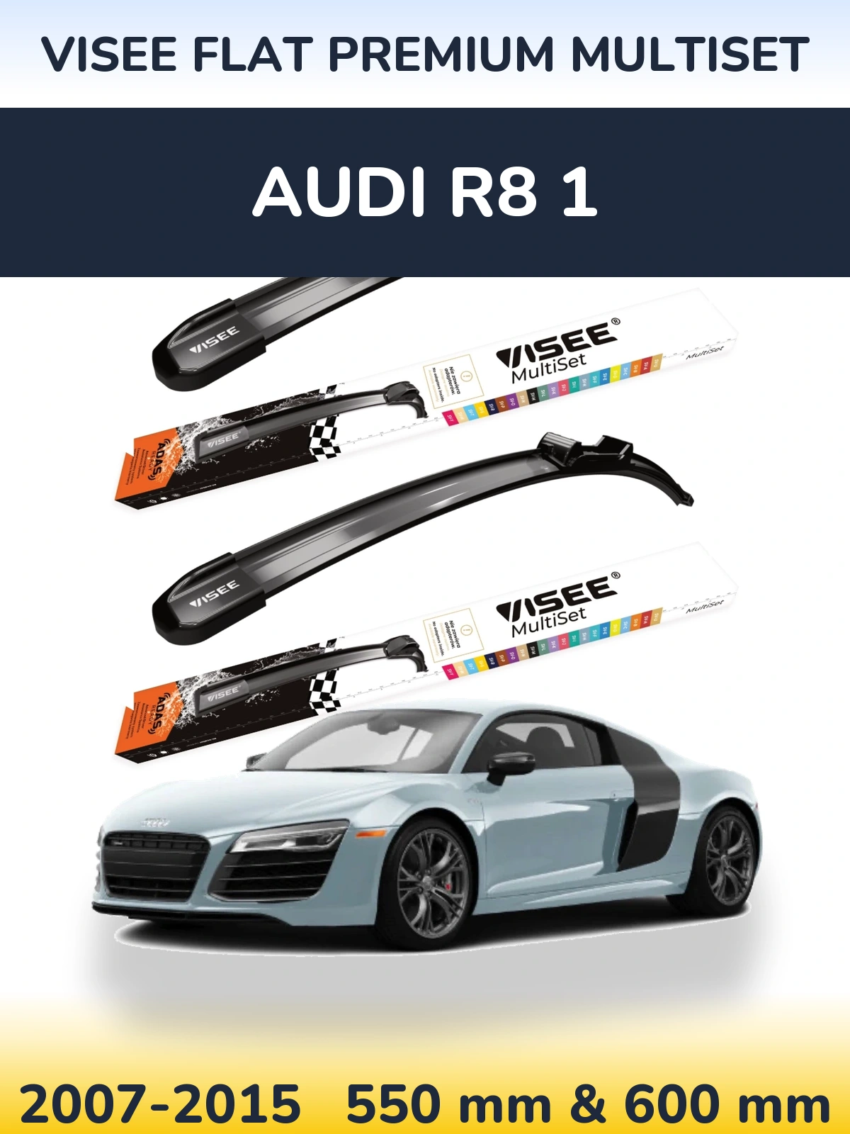 Torkarblad VISEE FLAT PREMIUM MultiSet för Audi R8 1