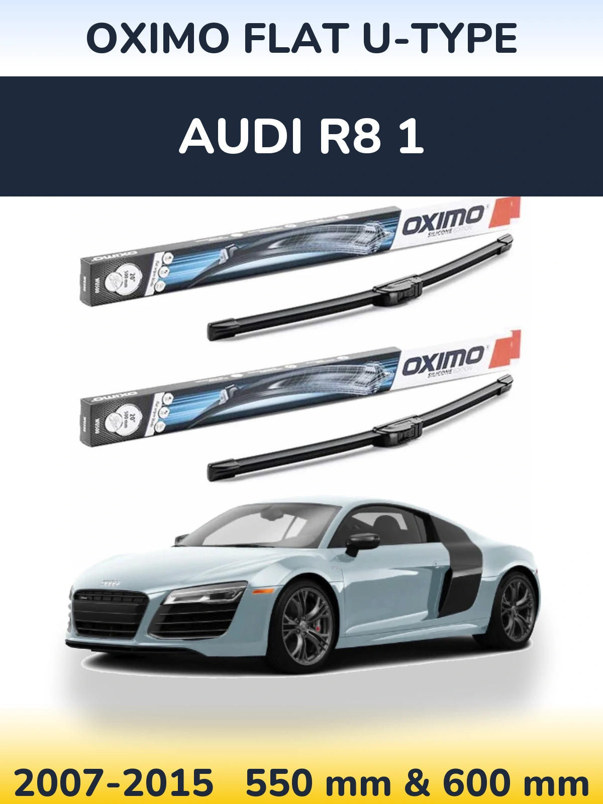 Torkarblad Oximo Flat U-type för Audi R8 1