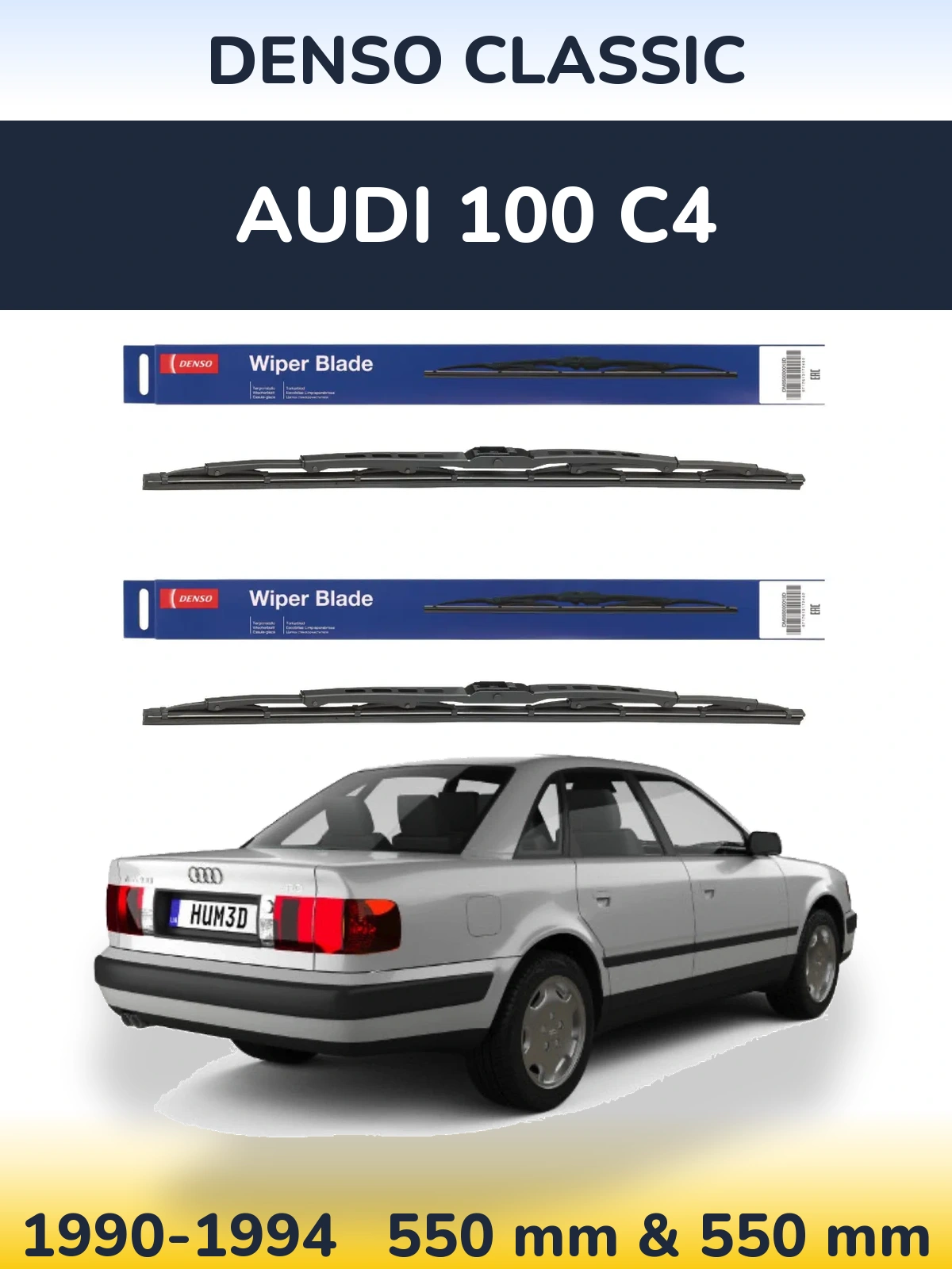 Torkarblad Denso Classic för Audi 100 C4