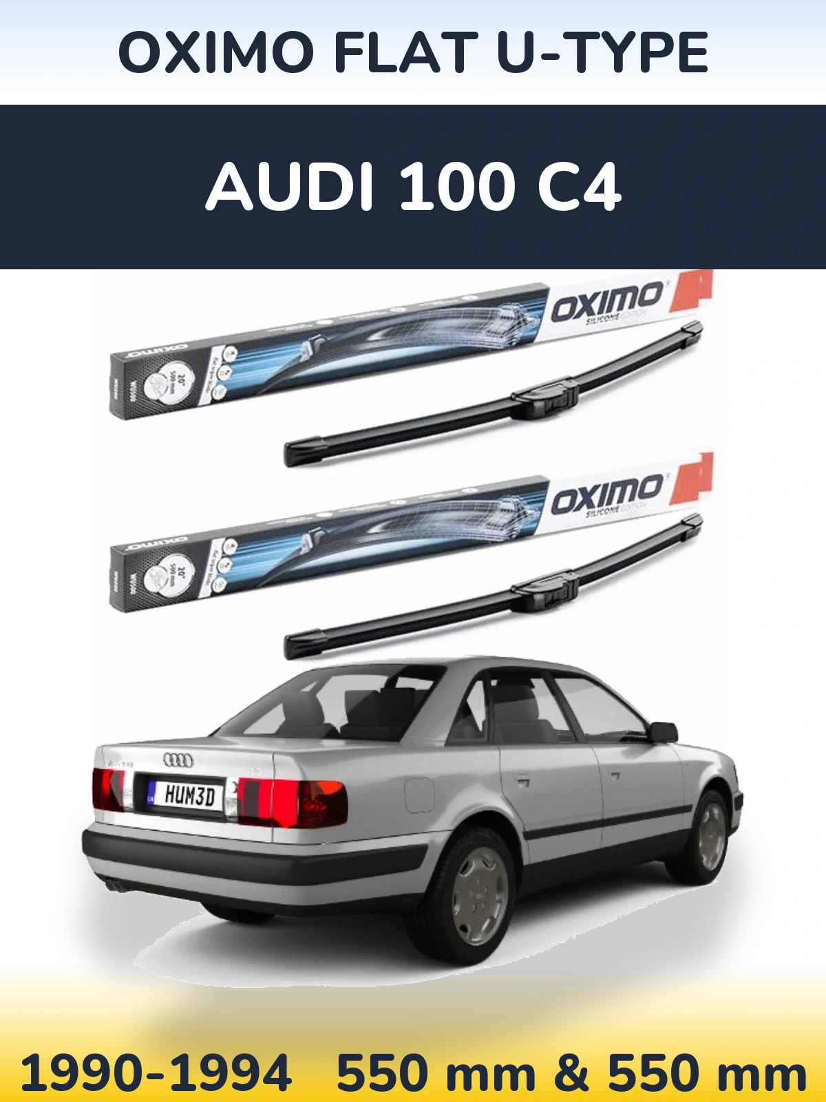 Torkarblad Oximo Flat U-type för Audi 100 C4