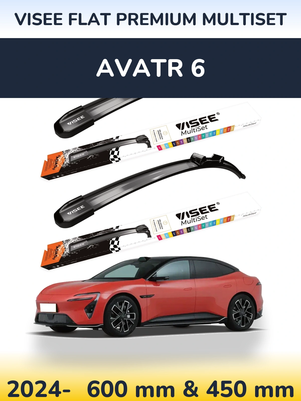 Torkarblad VISEE FLAT PREMIUM MultiSet för Avatr 6