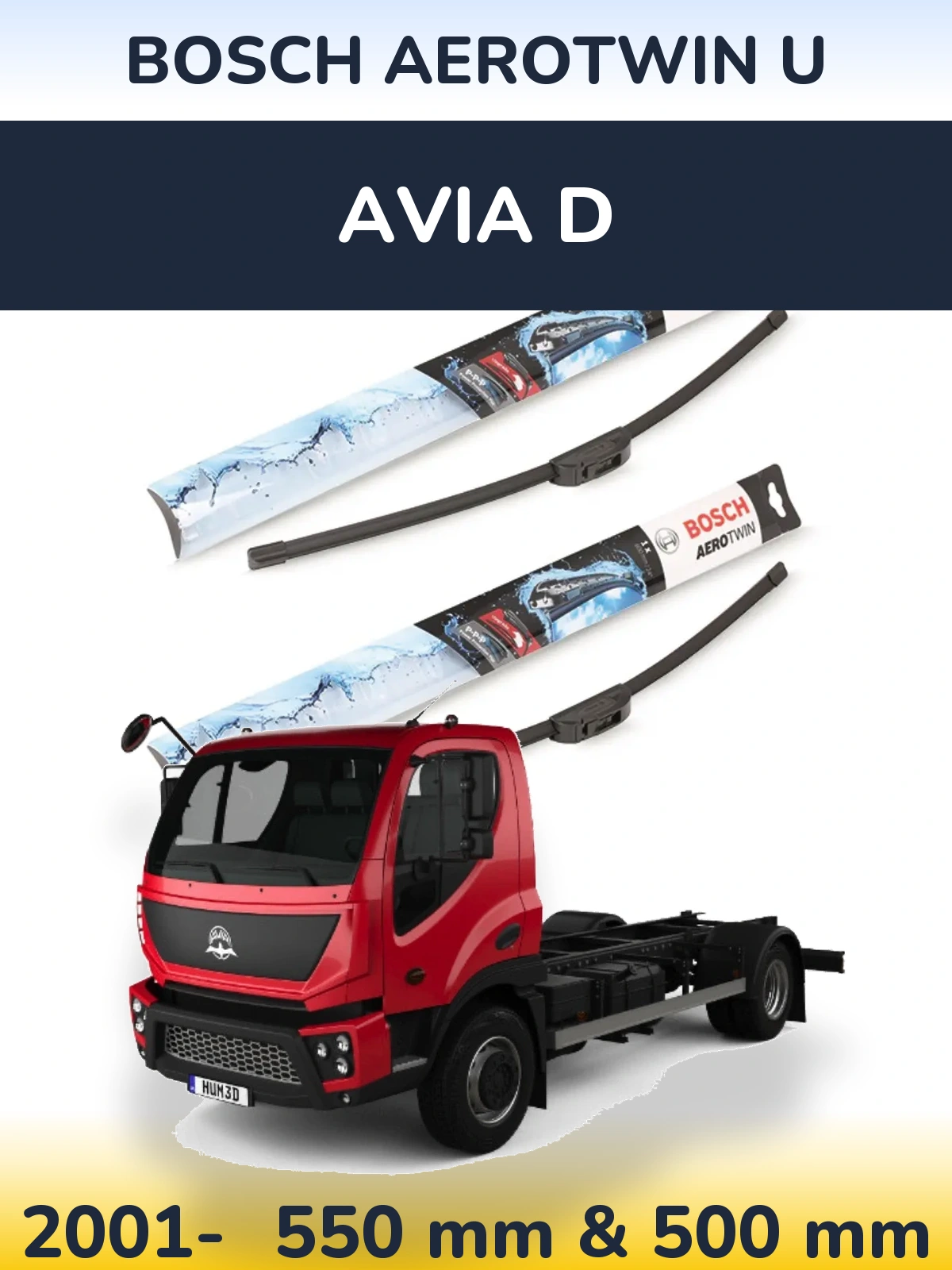 Torkarblad BOSCH AeroTwin U för Avia D