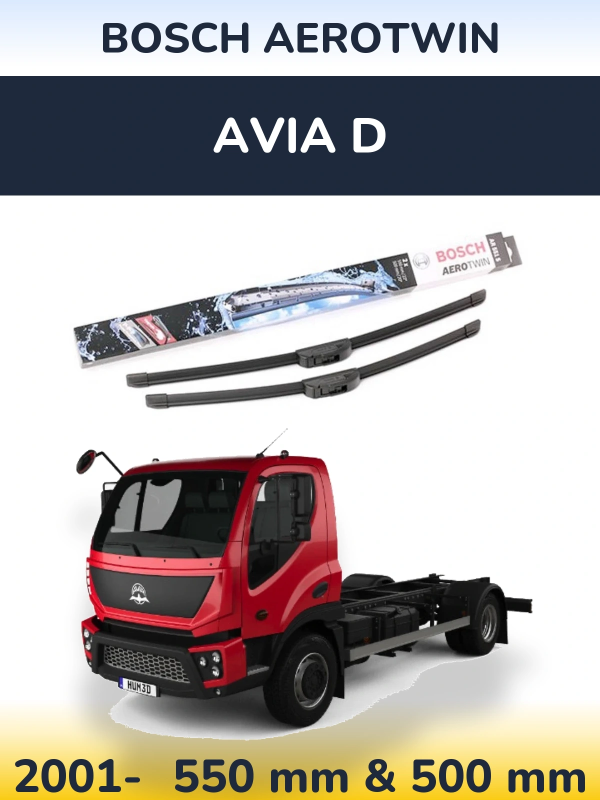 Torkarblad BOSCH AeroTwin för Avia D