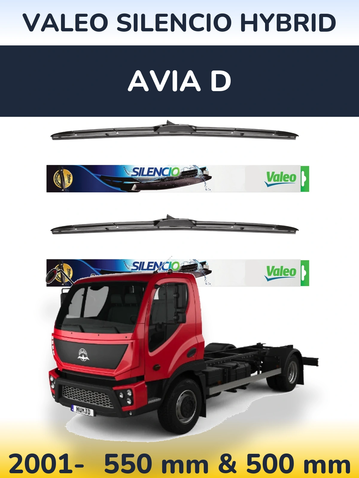 Torkarblad Valeo Silencio Hybrid för Avia D