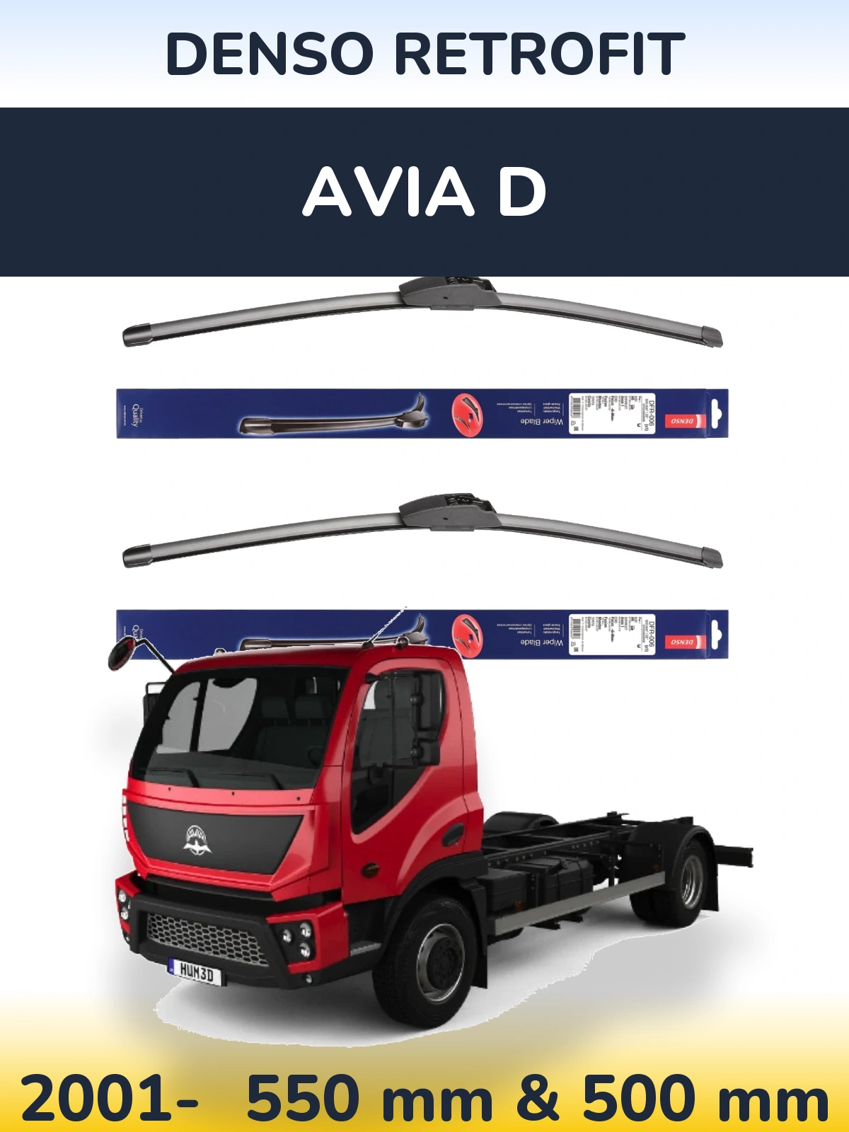 Torkarblad Denso Retrofit för Avia D