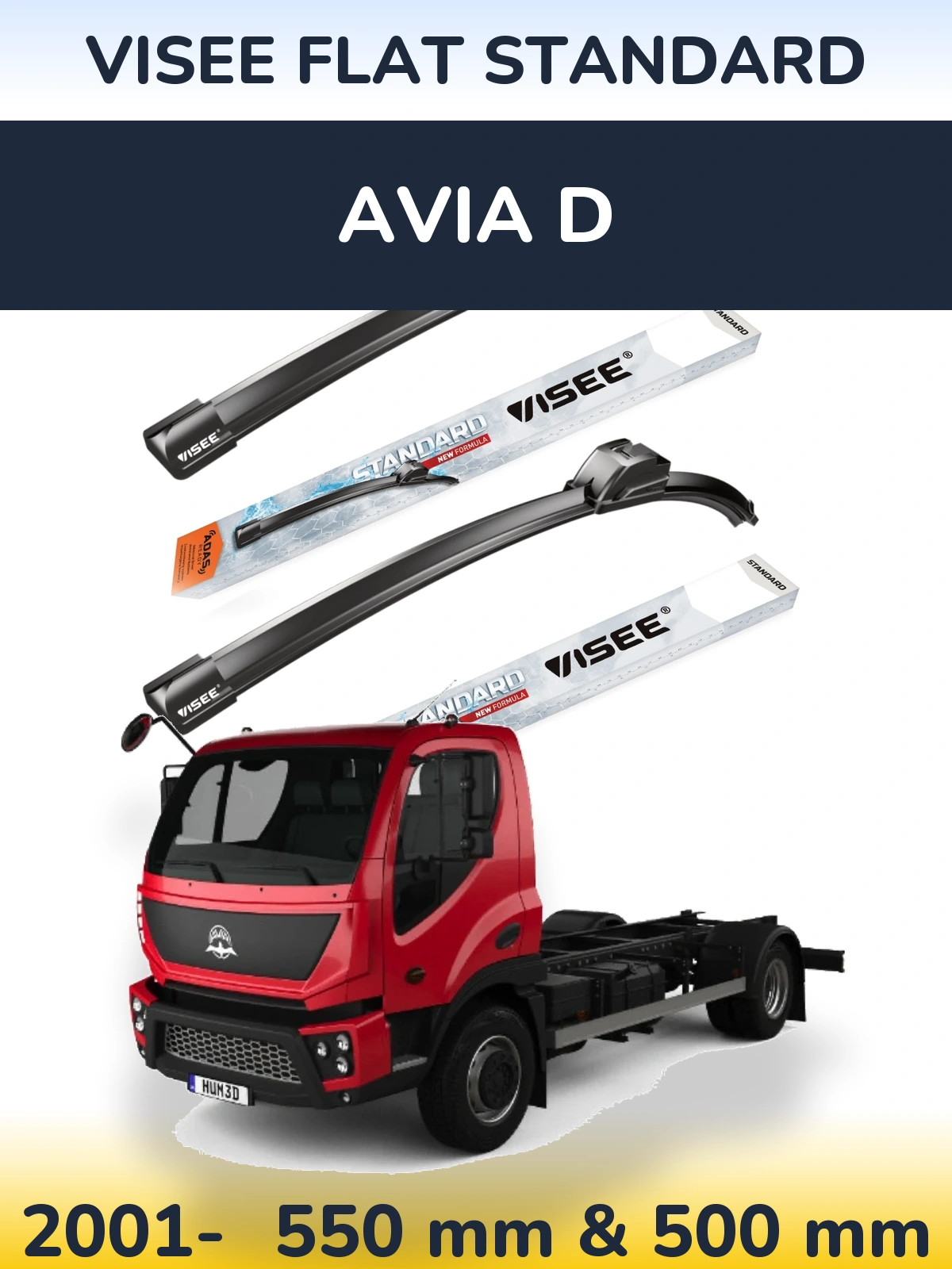 Torkarblad VISEE FLAT STANDARD för Avia D