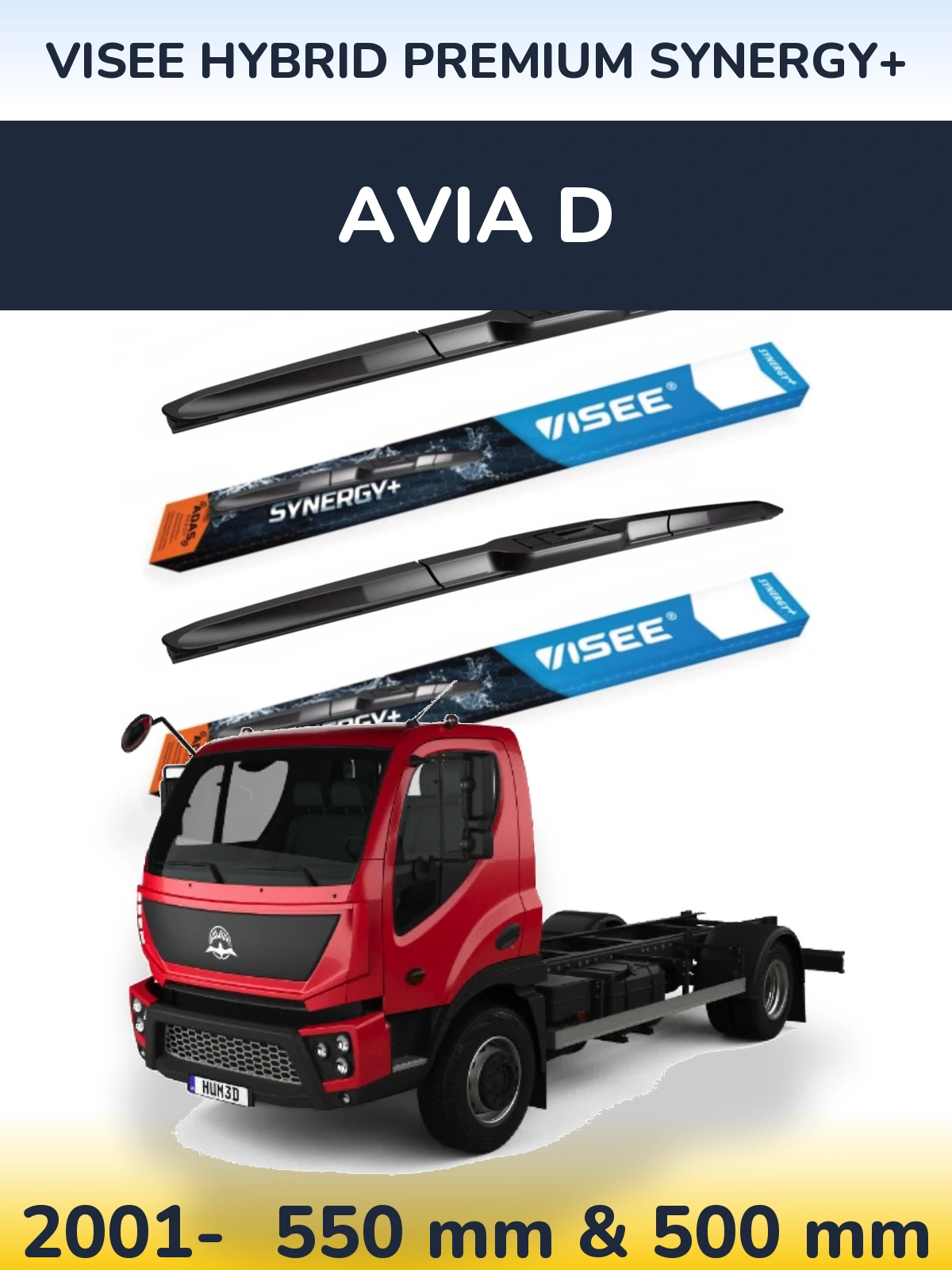 Torkarblad VISEE HYBRID PREMIUM SYNERGY+ för Avia D