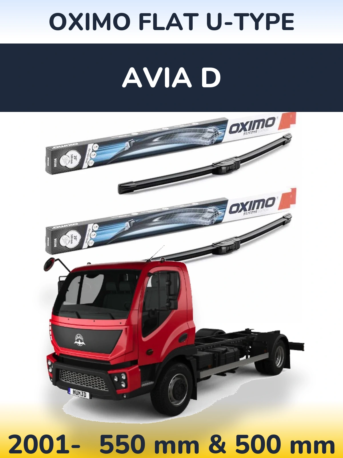Torkarblad Oximo Flat U-type för Avia D