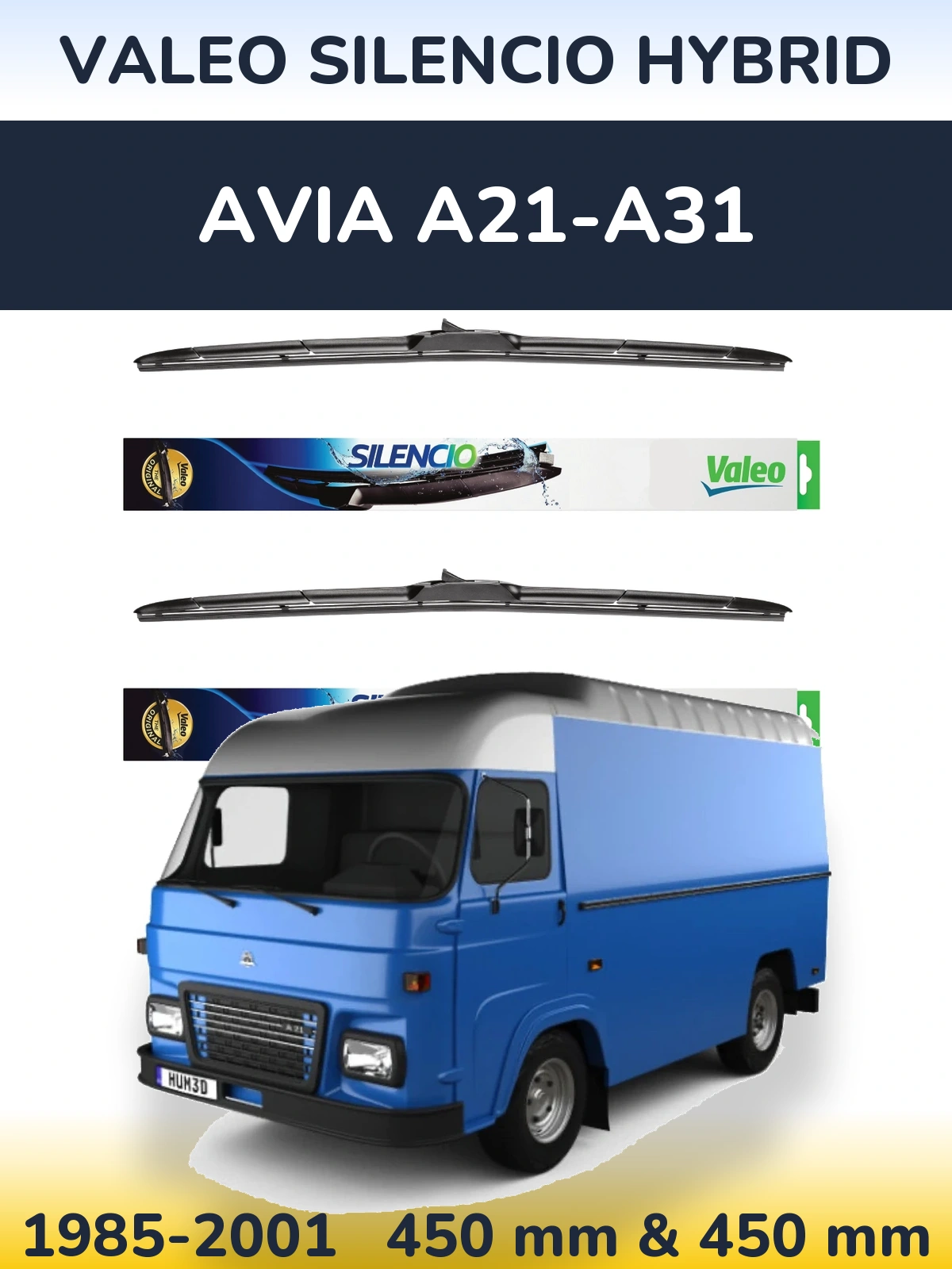 Torkarblad Valeo Silencio Hybrid för Avia A21-A31