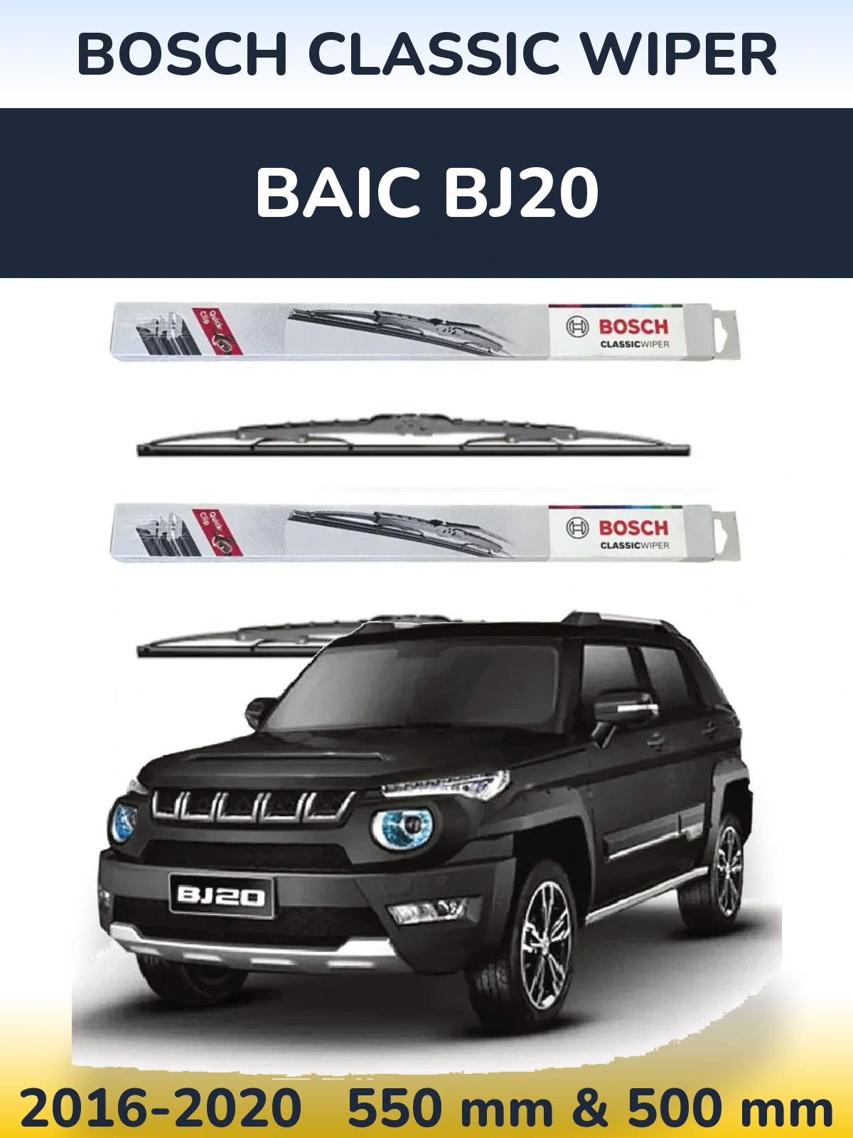 Torkarblad BOSCH Classic Wiper för BAIC BJ20
