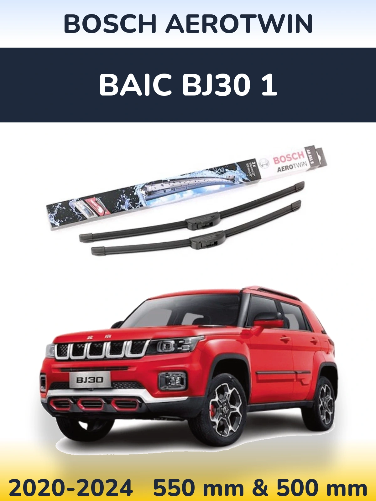 Torkarblad BOSCH AeroTwin för BAIC BJ30 1