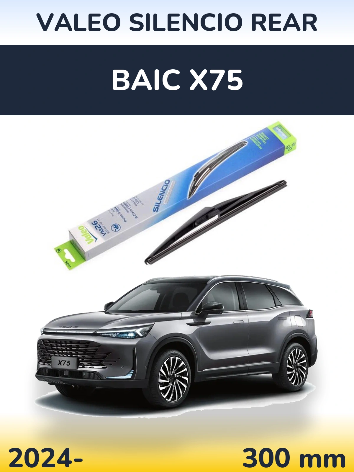Torkarblad Valeo Silencio Rear för BAIC X75