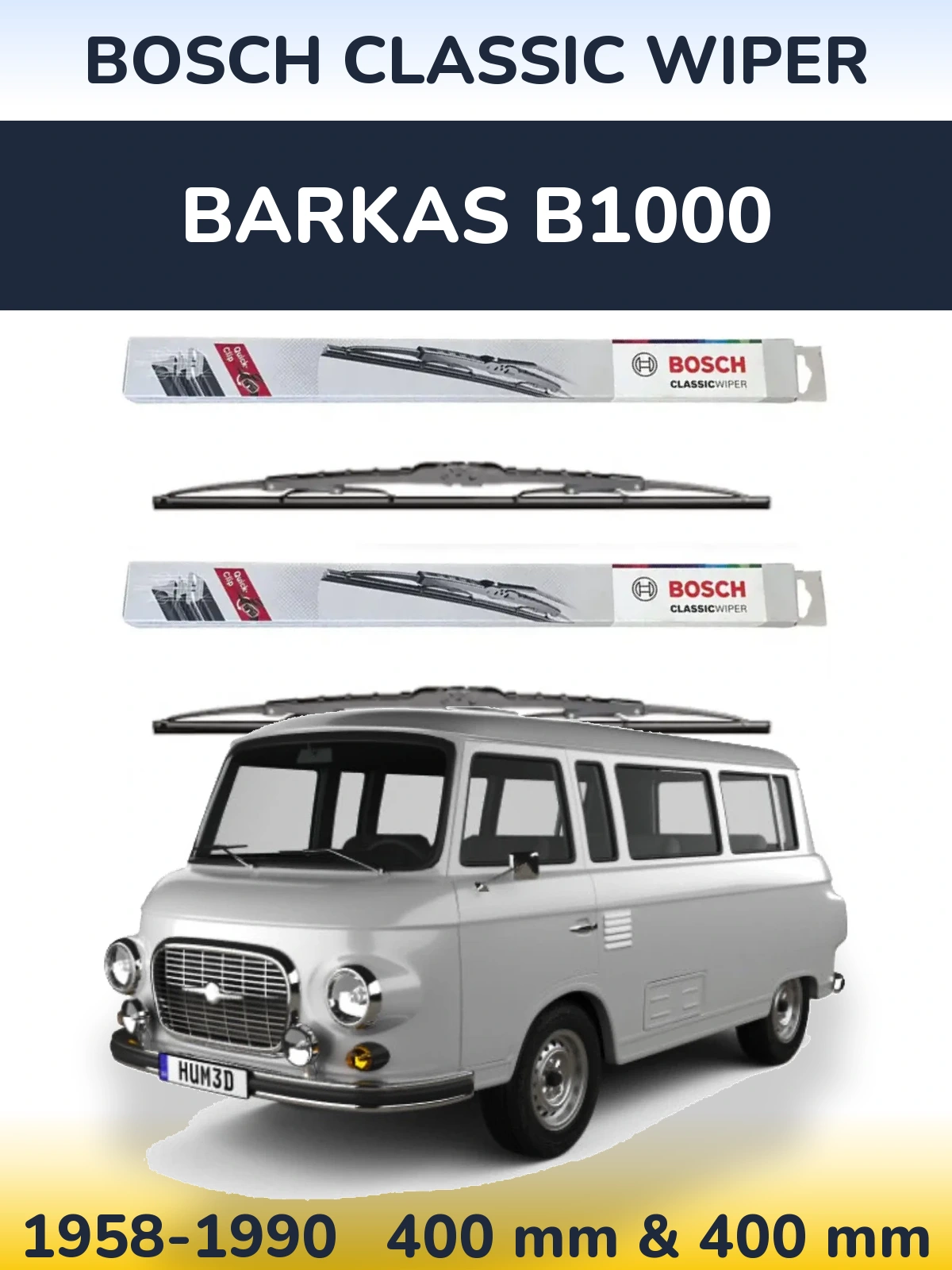 Torkarblad BOSCH Classic Wiper för Barkas B1000