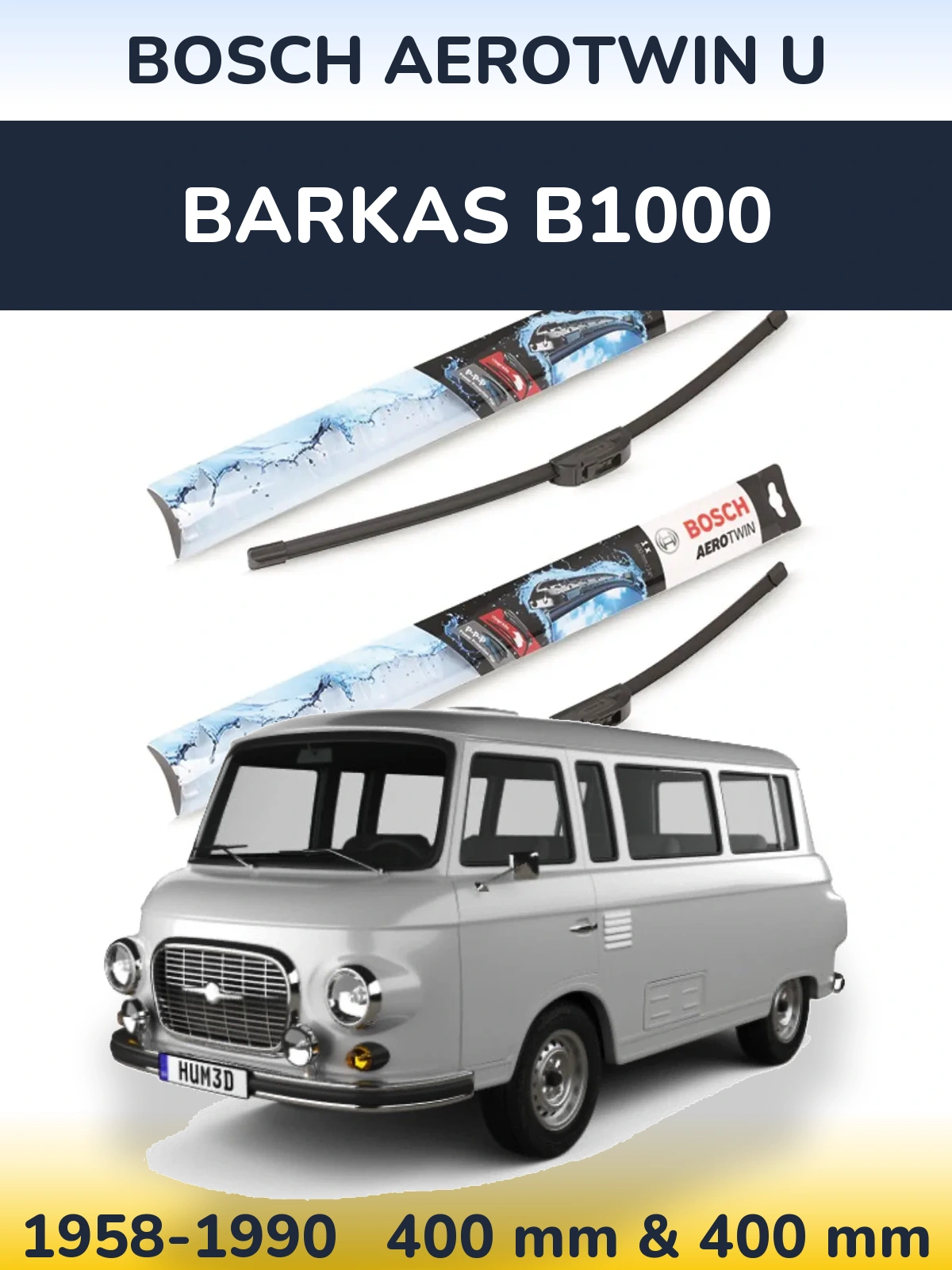 Torkarblad BOSCH AeroTwin U för Barkas B1000