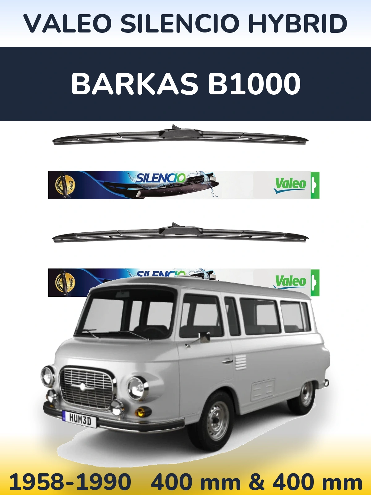 Torkarblad Valeo Silencio Hybrid för Barkas B1000
