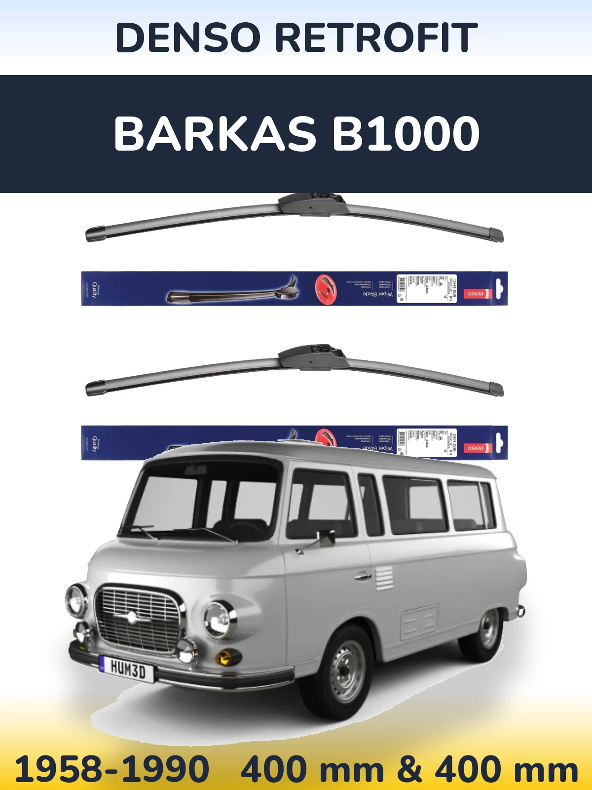 Torkarblad Denso Retrofit för Barkas B1000