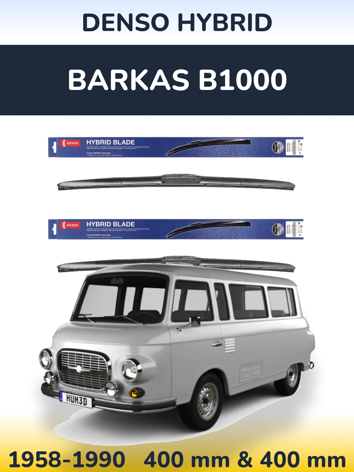 Torkarblad Denso Hybrid för Barkas B1000