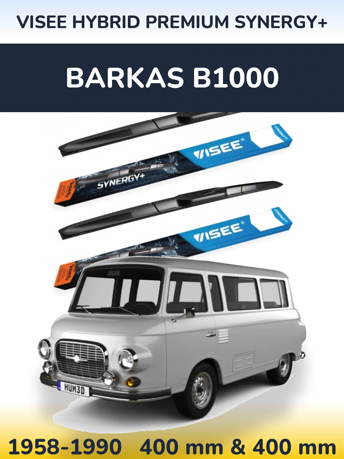 Torkarblad VISEE HYBRID PREMIUM SYNERGY+ för Barkas B1000