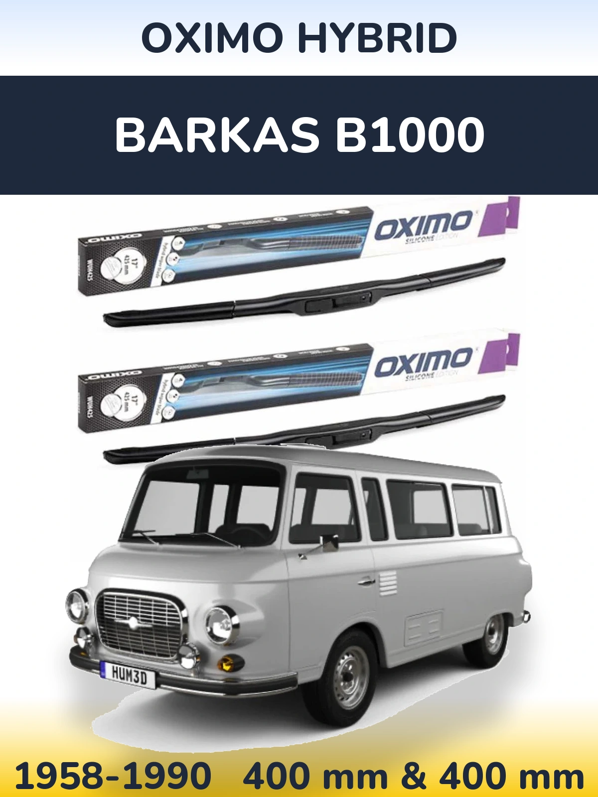 Torkarblad Oximo Hybrid för Barkas B1000