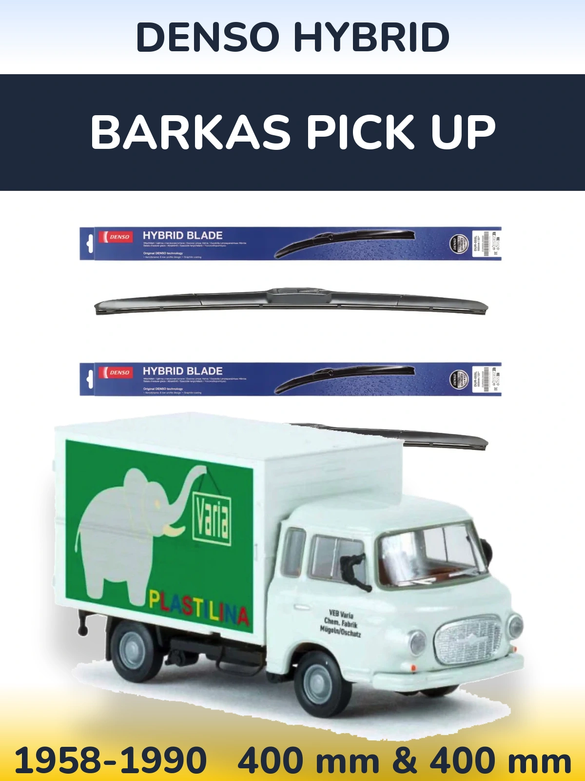 Torkarblad Denso Hybrid för Barkas Pick Up
