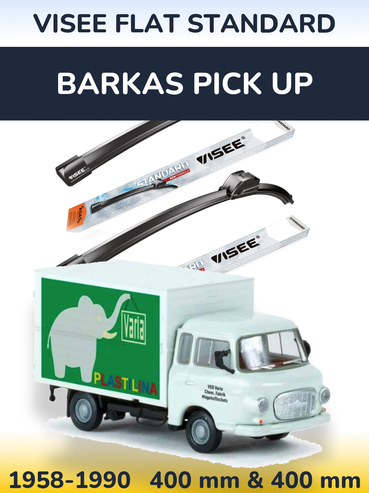 Torkarblad VISEE FLAT STANDARD för Barkas Pick Up