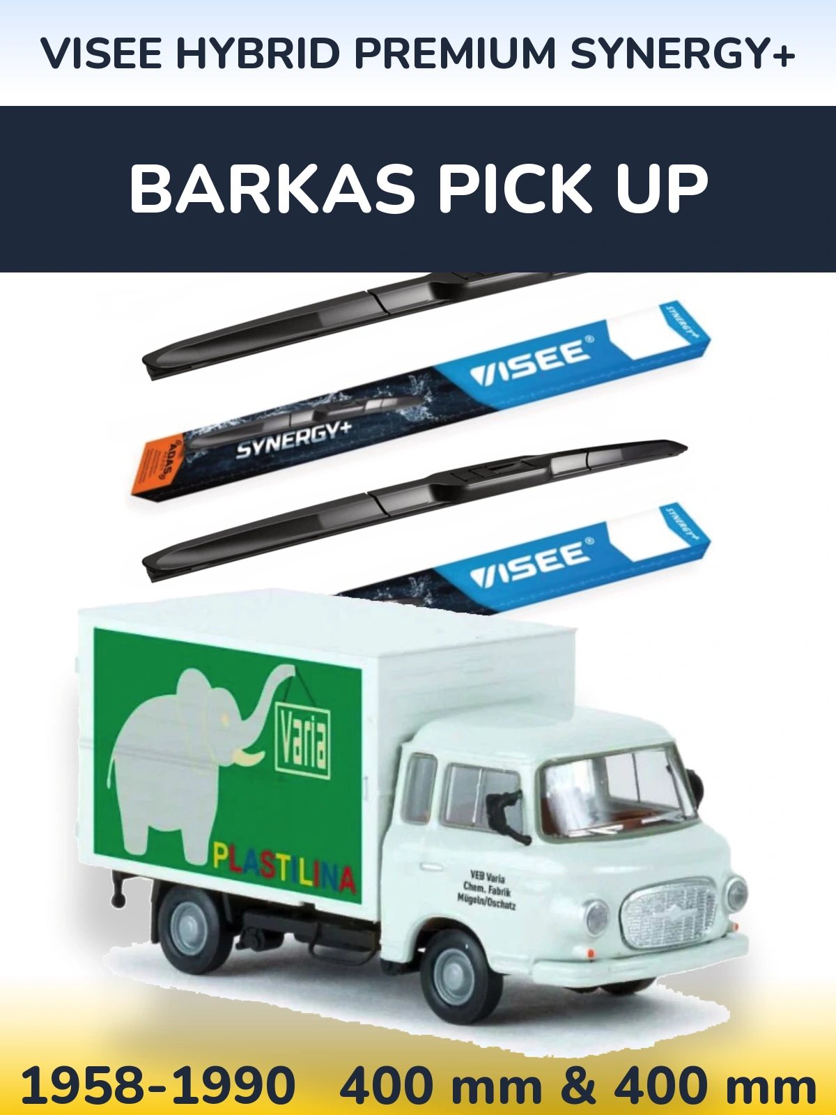 Torkarblad VISEE HYBRID PREMIUM SYNERGY+ för Barkas Pick Up