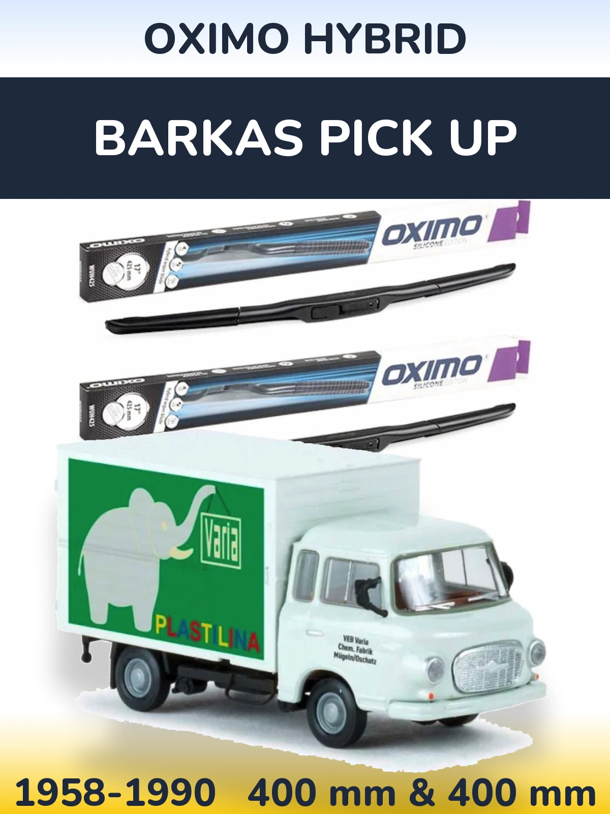 Torkarblad Oximo Hybrid för Barkas Pick Up