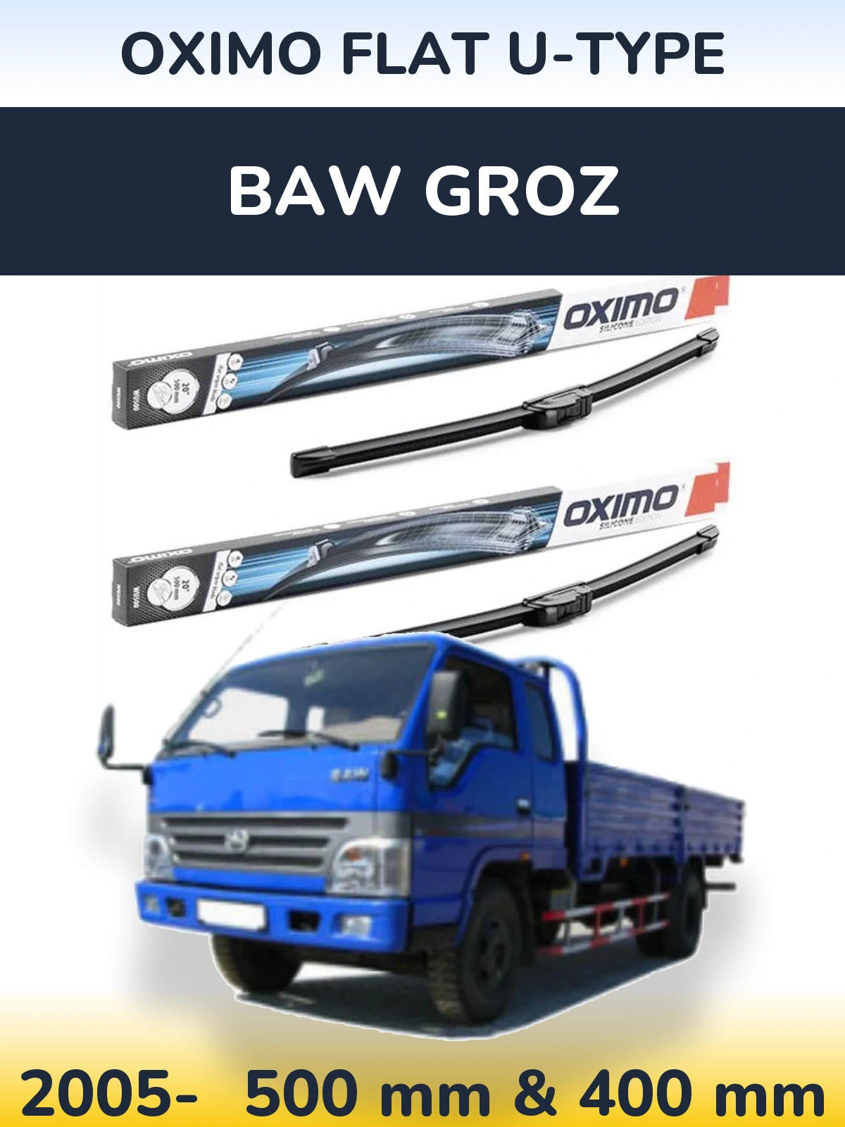 Torkarblad Oximo Flat U-type för BAW Groz