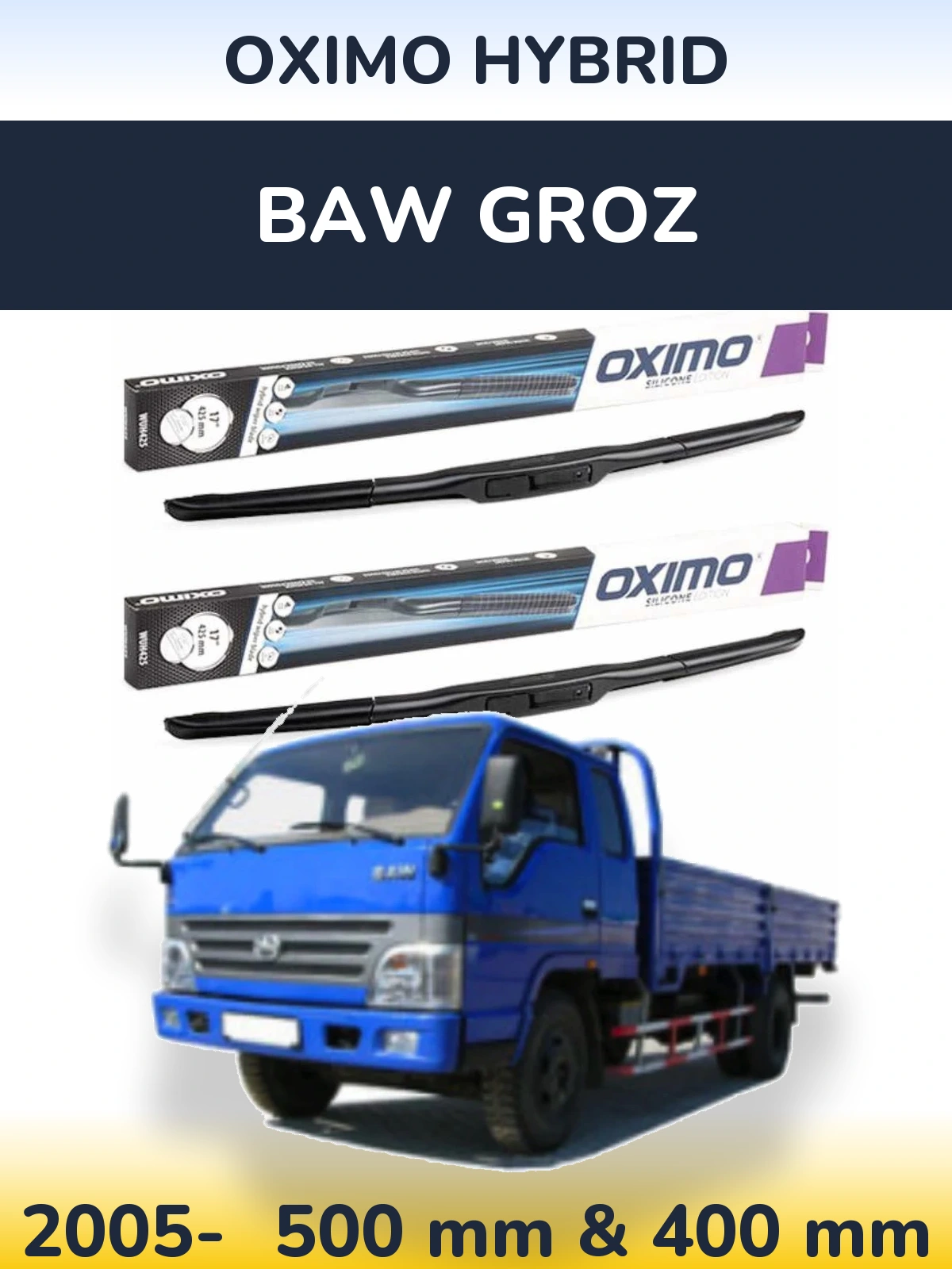 Torkarblad Oximo Hybrid för BAW Groz