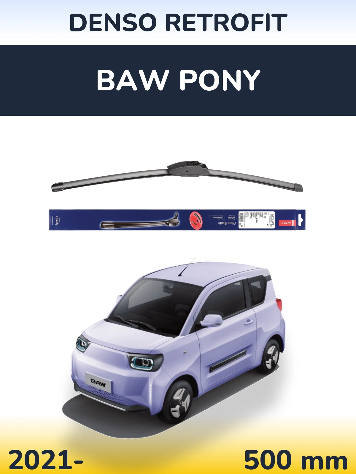 Torkarblad Denso Retrofit för BAW Pony