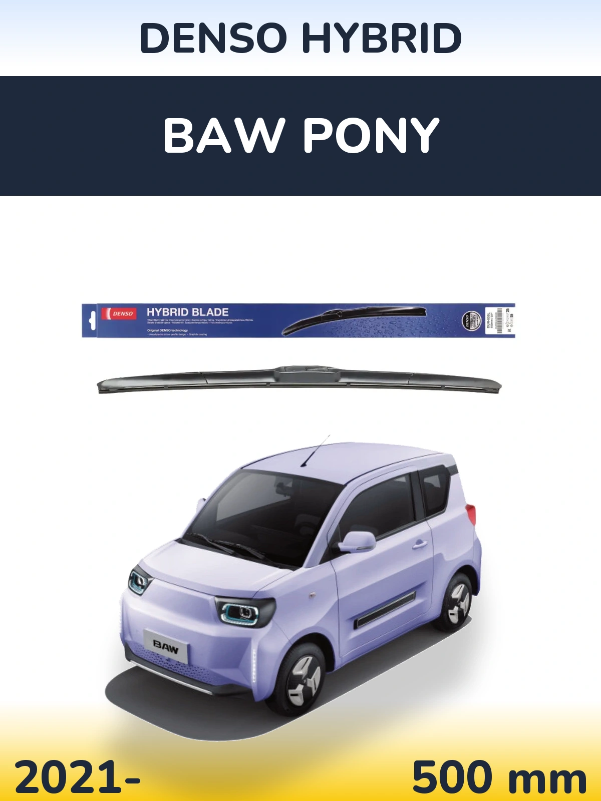 Torkarblad Denso Hybrid för BAW Pony