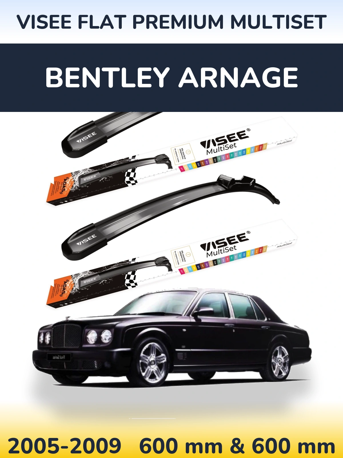 Torkarblad VISEE FLAT PREMIUM MultiSet för Bentley Arnage