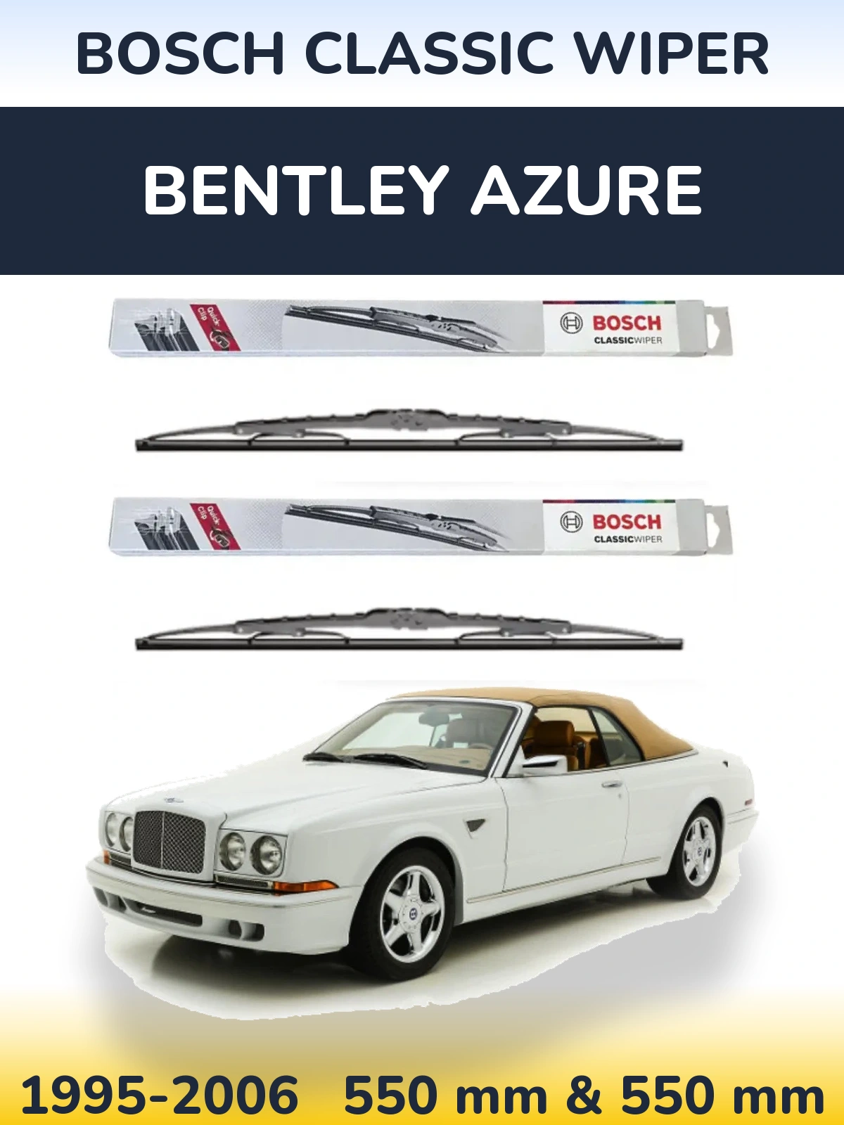 Torkarblad BOSCH Classic Wiper för Bentley Azure