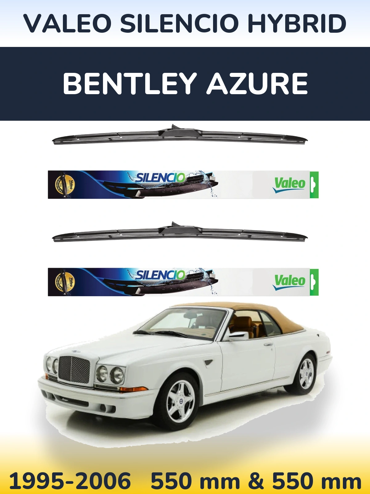 Torkarblad Valeo Silencio Hybrid för Bentley Azure