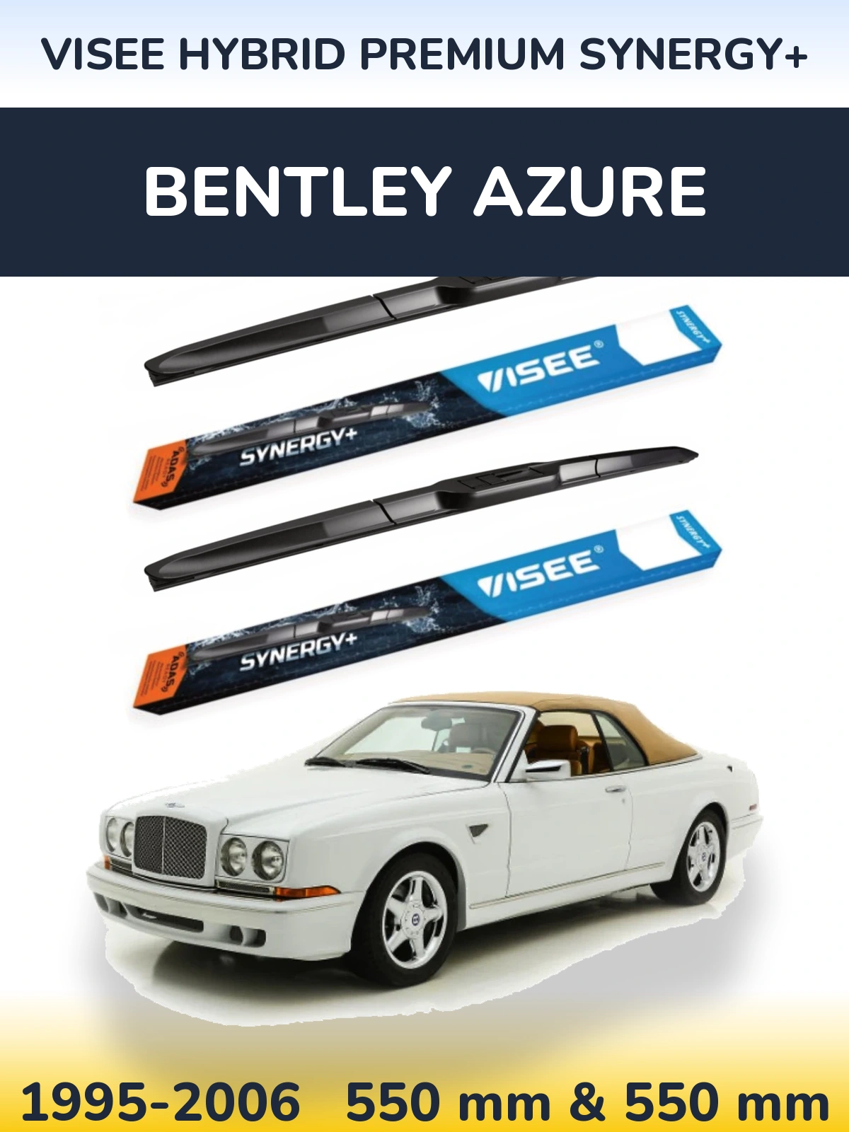 Torkarblad VISEE HYBRID PREMIUM SYNERGY+ för Bentley Azure
