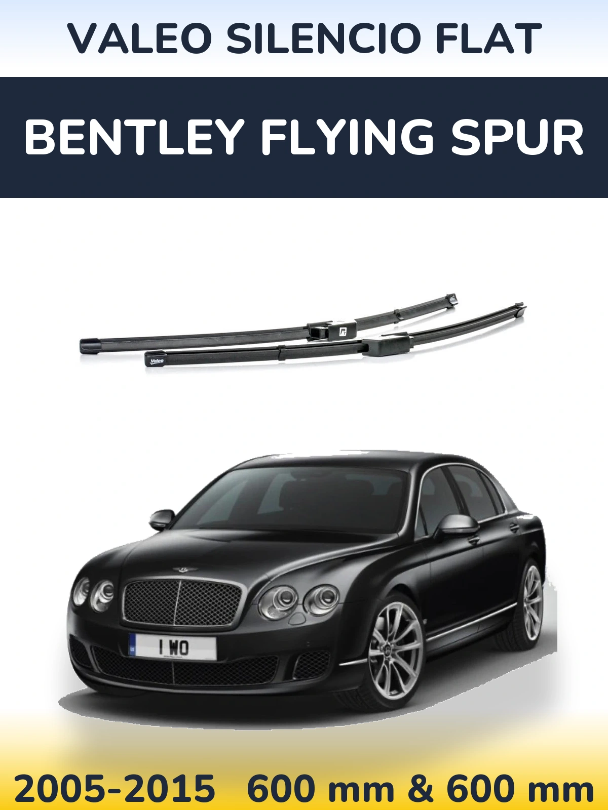 Комплект передніх щіток Valeo Silencio Flat 590 & 580 мм для Bentley Flying Spur 2005-2015