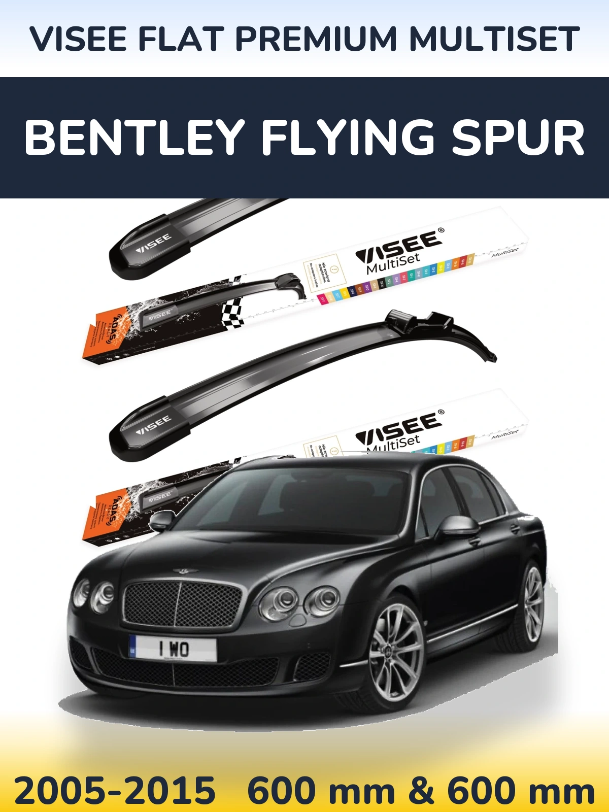 Torkarblad VISEE FLAT PREMIUM MultiSet för Bentley Flying Spur